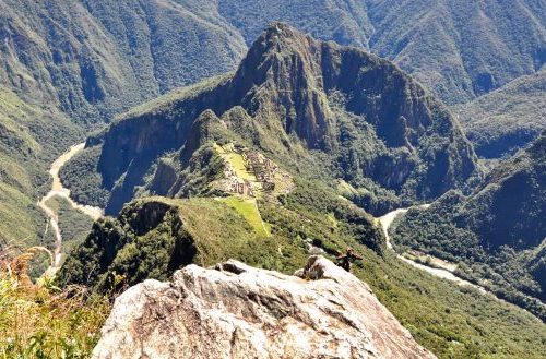 Machu Picchu vue de la montagne