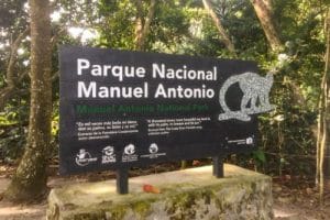 Panneau Parc national Manuel Antonio