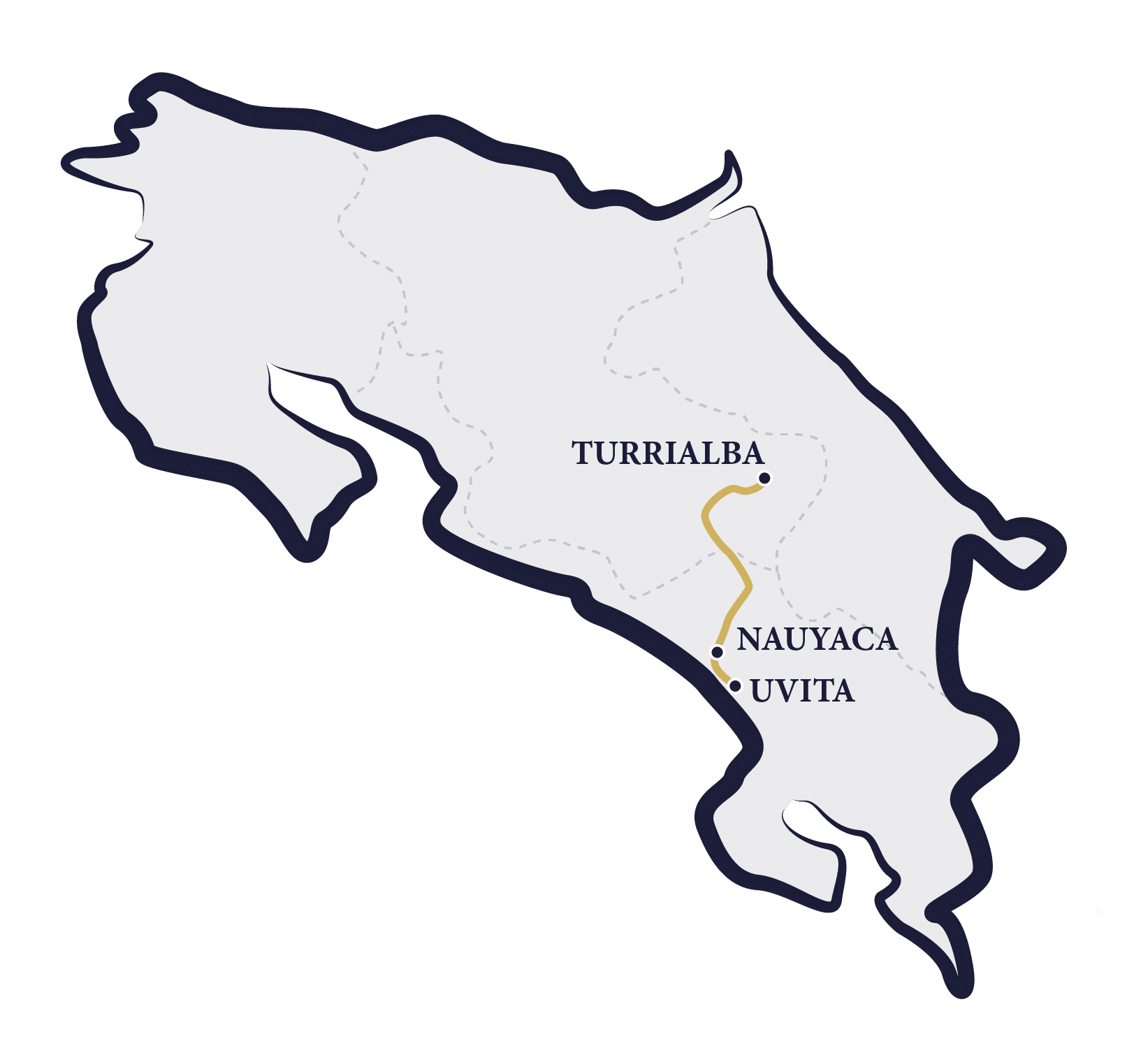carte circuit Costa Rica 