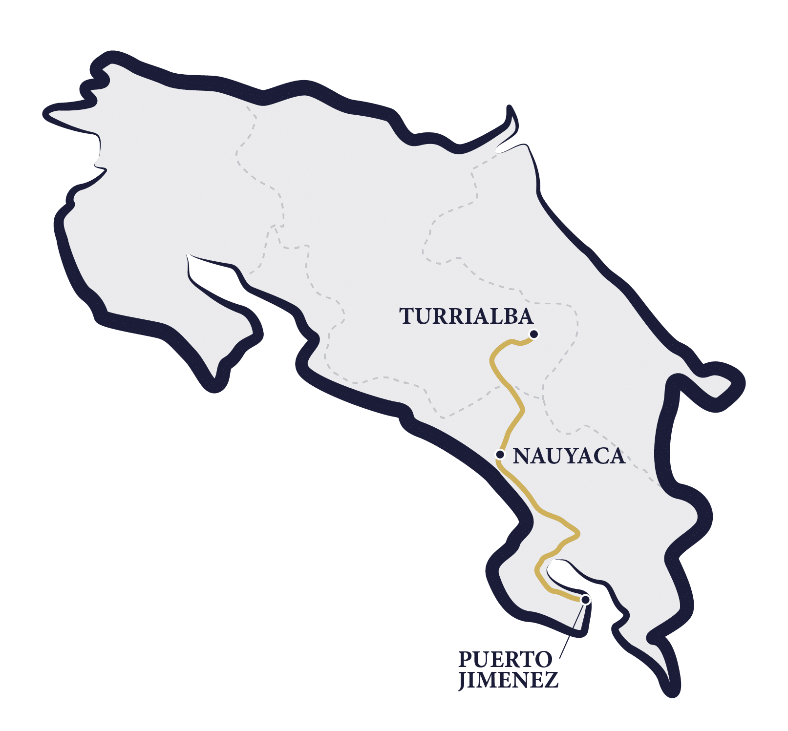 carte circuit Costa Rica