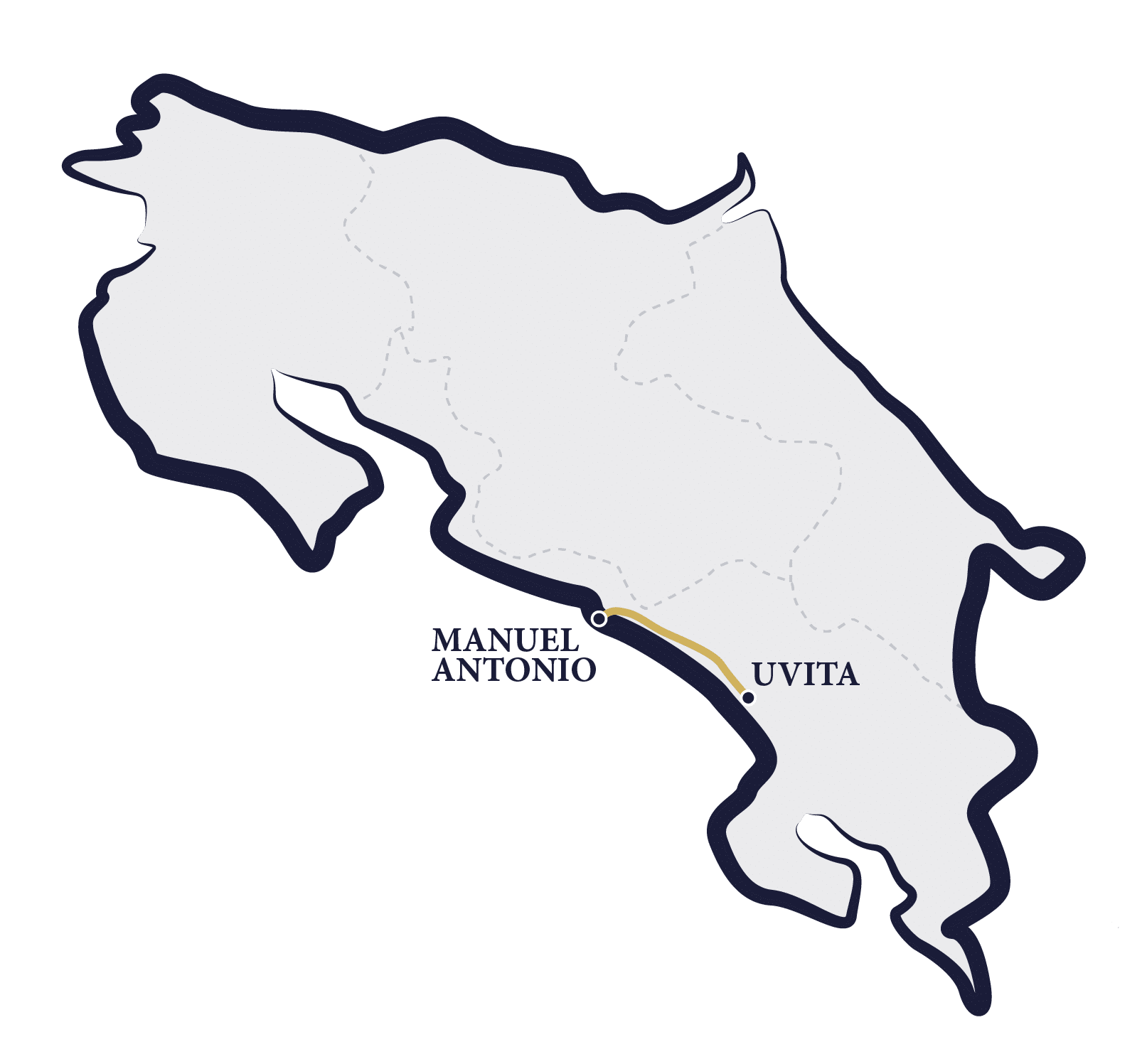 carte circuit Costa Rica 