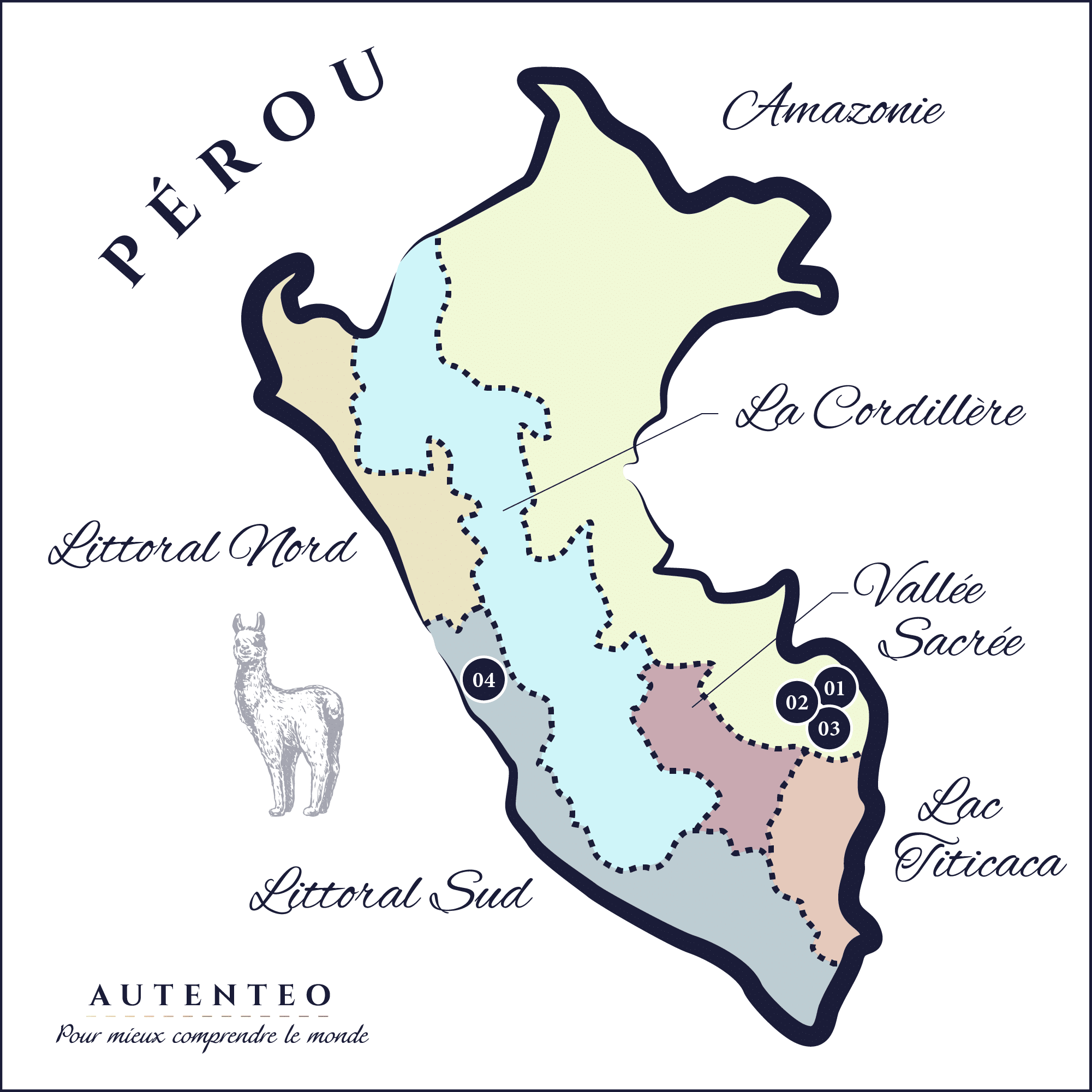 Carte du Circuit 15 Jours Pérou autenthique