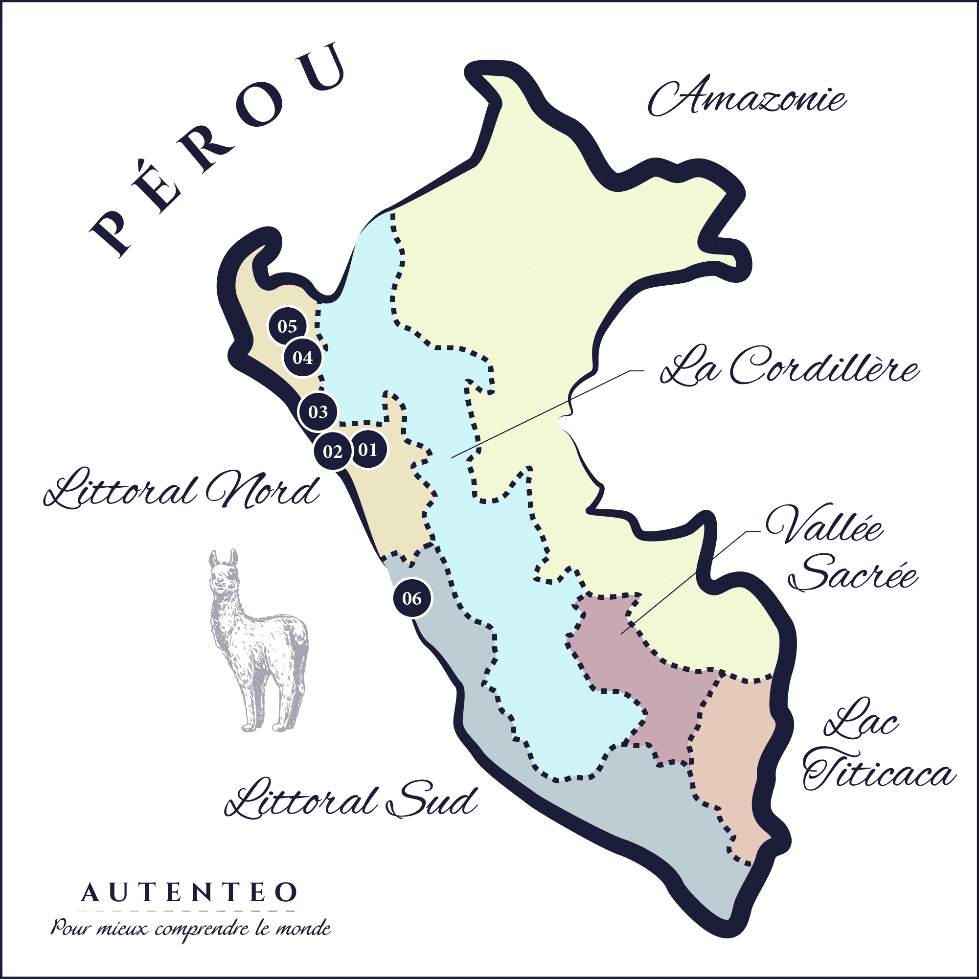 carte trek au Pérou