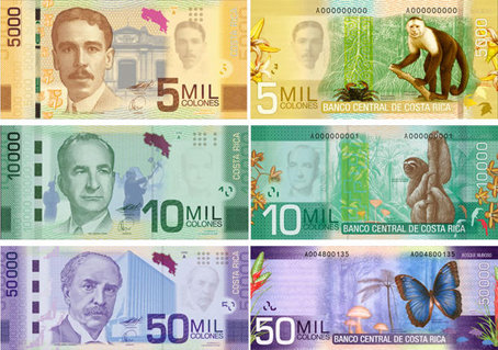 billet monnaie costa rica