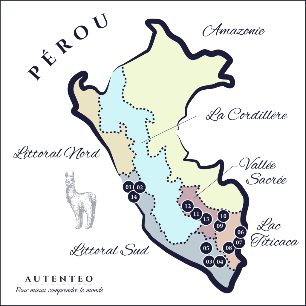 Carte du Circuit 15 Jours Pérou autenthique
